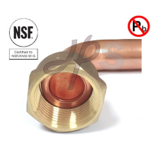NSF lead free brass elbow meter coupling